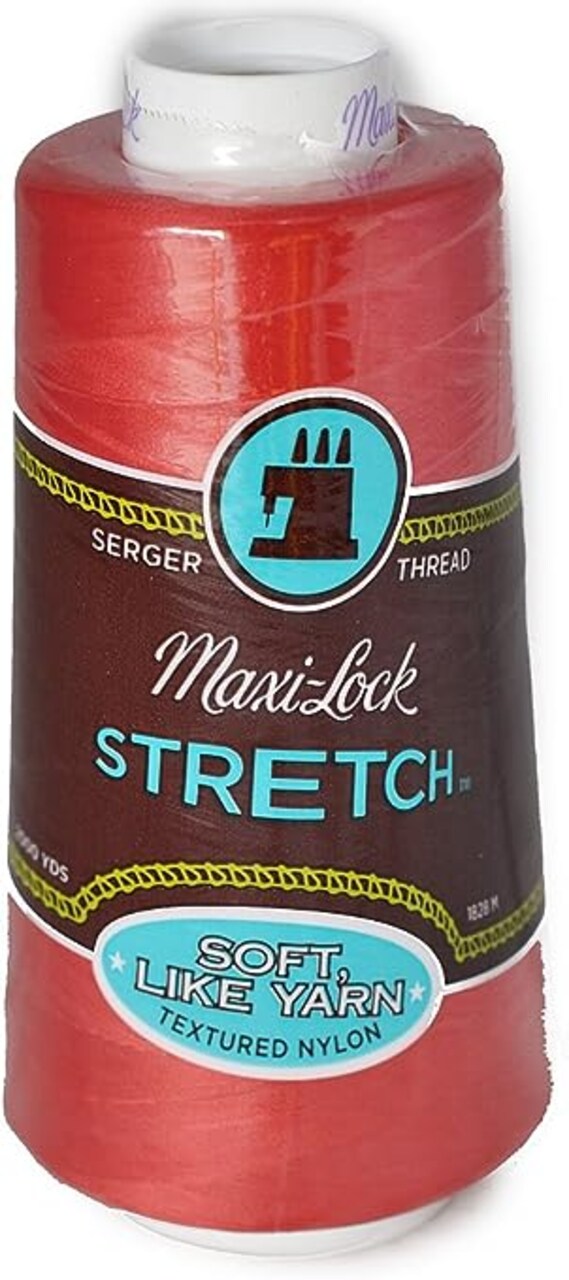 Maxi Lock A&E Stretch Textured Nylon Artillery Red Serger Thread MWN-32326